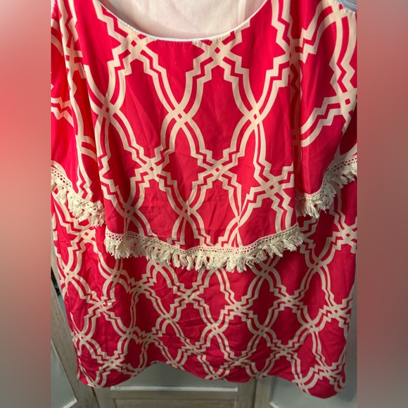 Peach Love CA hot pink geometric mini dress🌺2/$14 - Picture 7 of 8